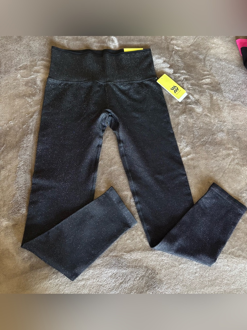NWT Girls' Black Sparkle Active Leggings